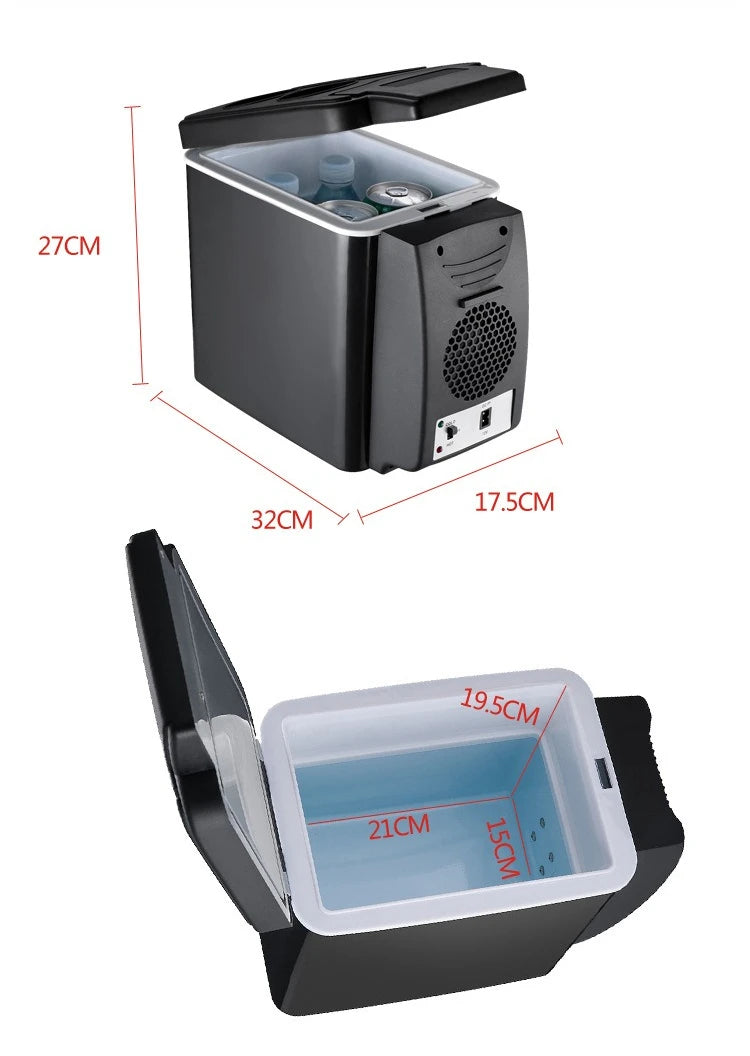 6L Portable Compact Mini Fridge 12V Car Refrigerator Freezer for Camping Traveling Electric Cool Box Summer Outdoor Fridge
