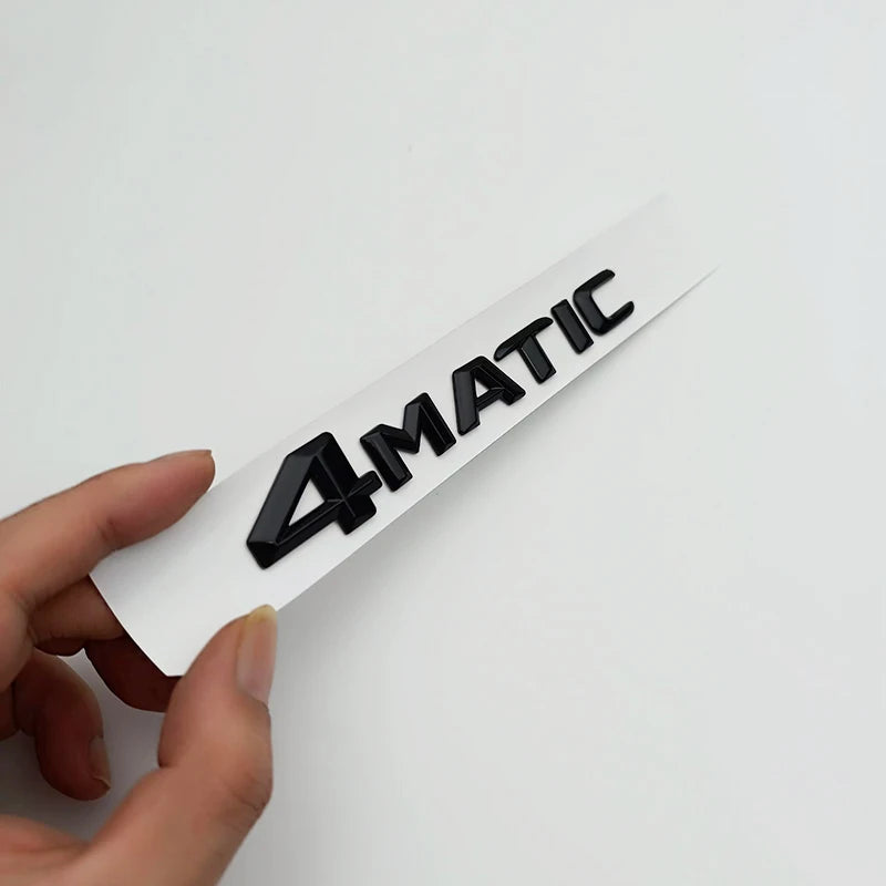 3d ABS Chrome Black 4 Matic Logo 4Matic Emblem Letters Nameplate Car Trunk Badge 4matic Sticker Accessories