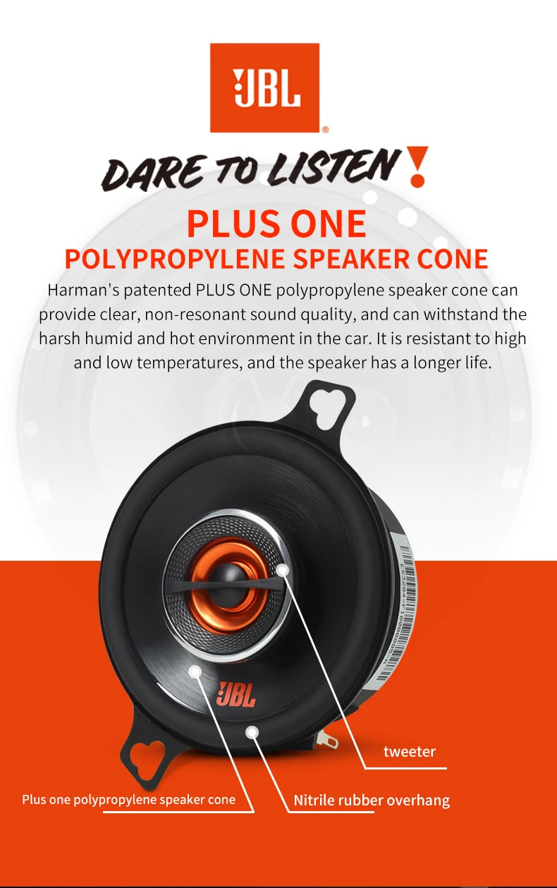 JBL car audio speaker 3.5-inch coaxial tweeter midrange bass full-range car speaker 3.5-inch pair GX328