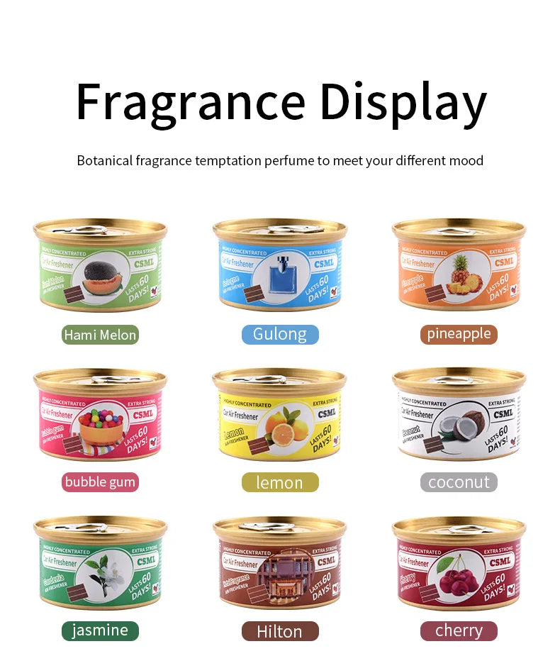 Best-selling Wooden Block Canned Car Aromatherapy, Car Fragrance Paste, Deodorizing Air Freshener, High-end Solid Perfume
