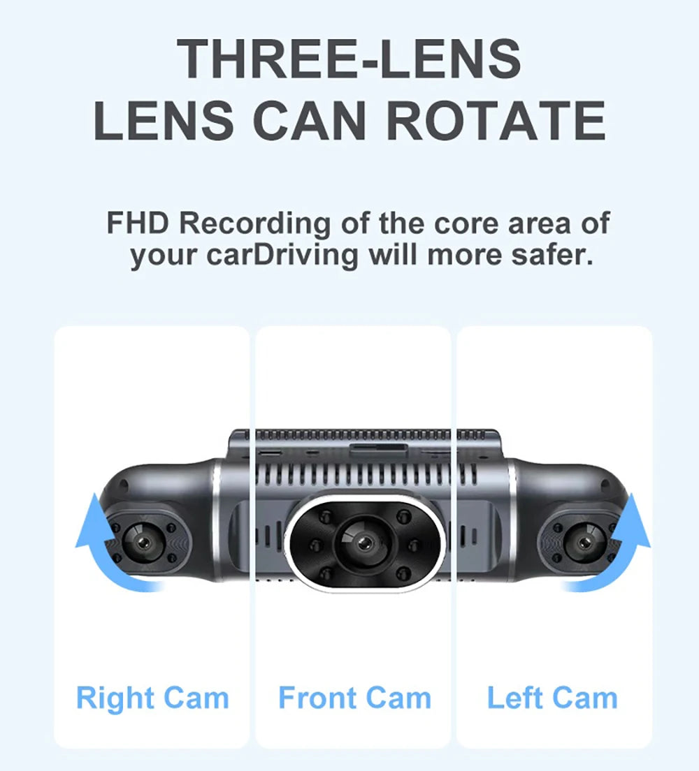 4Camera Car DVR 4*1080P 360 Degrees Video Recorder WIFI GPS Dash Cam Front right left Rear View camera 24h Parking Monitor Gift