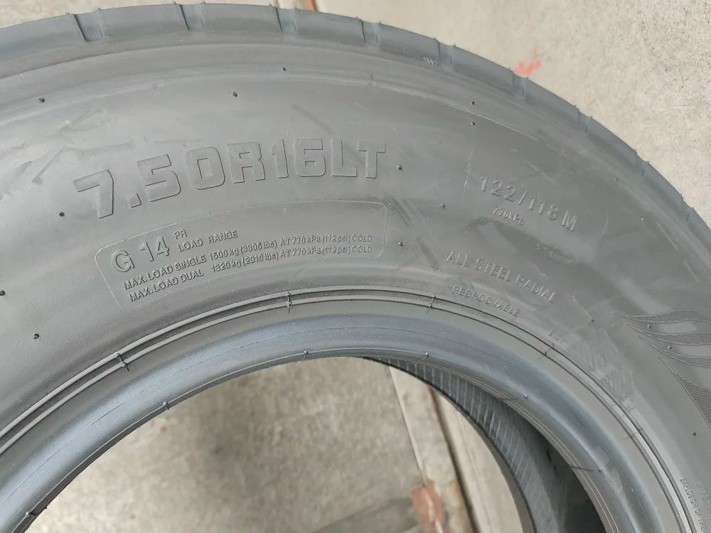 Chinese 2024 New Passenger Car Tires Truck Tire 7.50-16 750/16 750r16 7.50R16 Commercial Wheels 1000/20 Tube Type Tyres