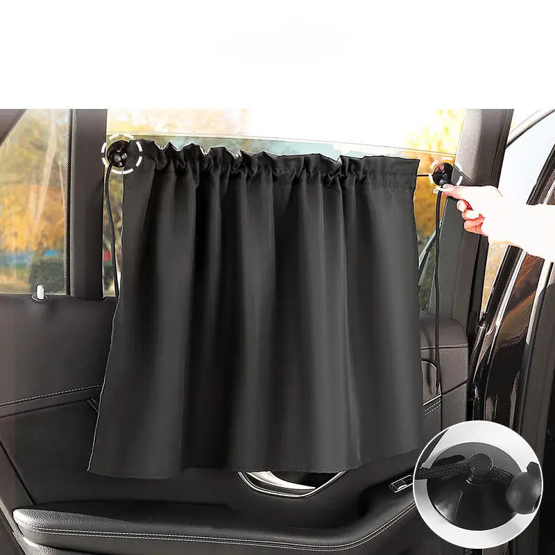 Black Suction Cup Curtain UV Protection Universal Side Window Car Window Sunshade Cover for Kid Baby Children Sunshade Summer