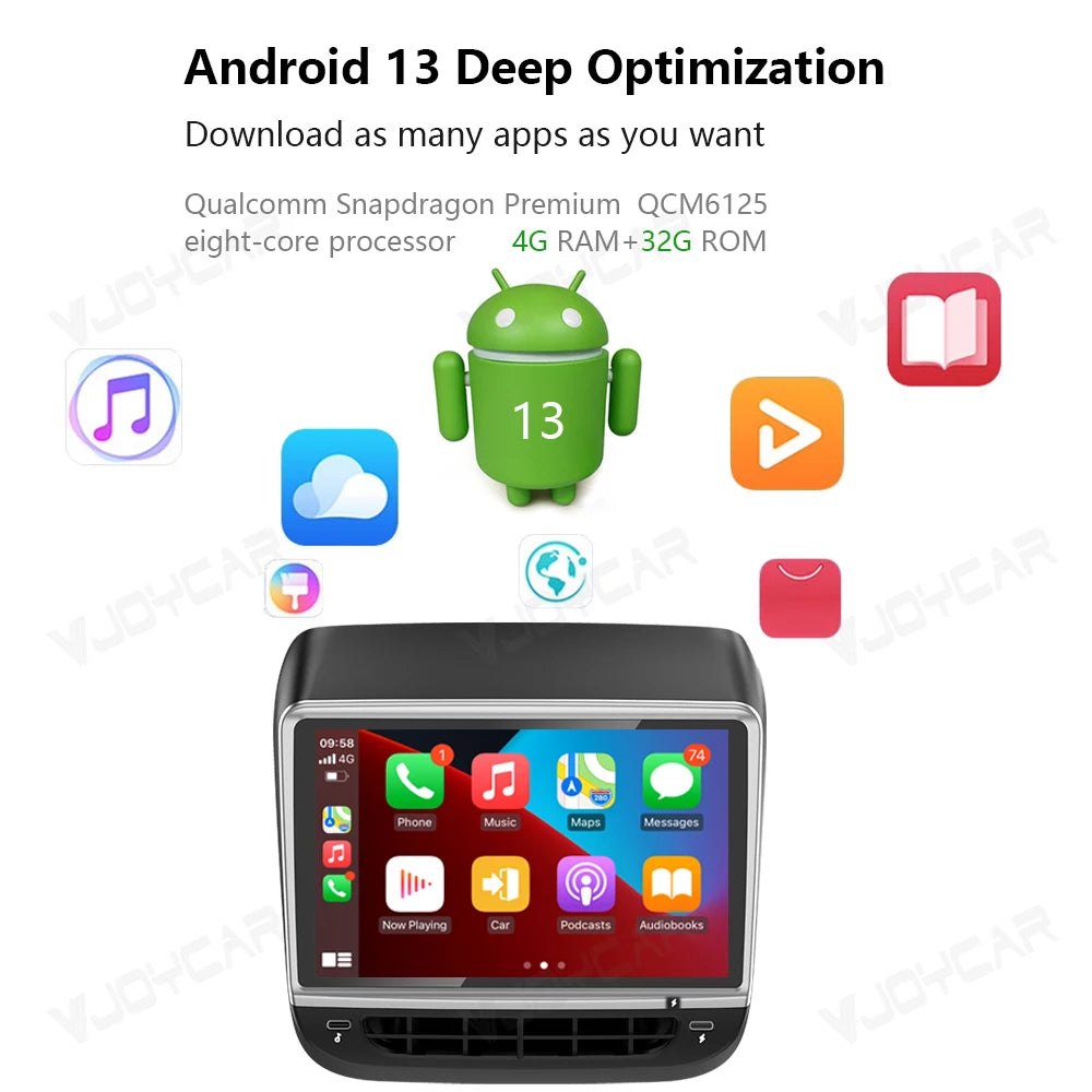 VJOYCAR Newest 8.8inch 4K HD Rear Display for Tesla Model Y 3 WIFI Entertainment Screen Qualcomm Chip 4-Direction Airlet Adjust