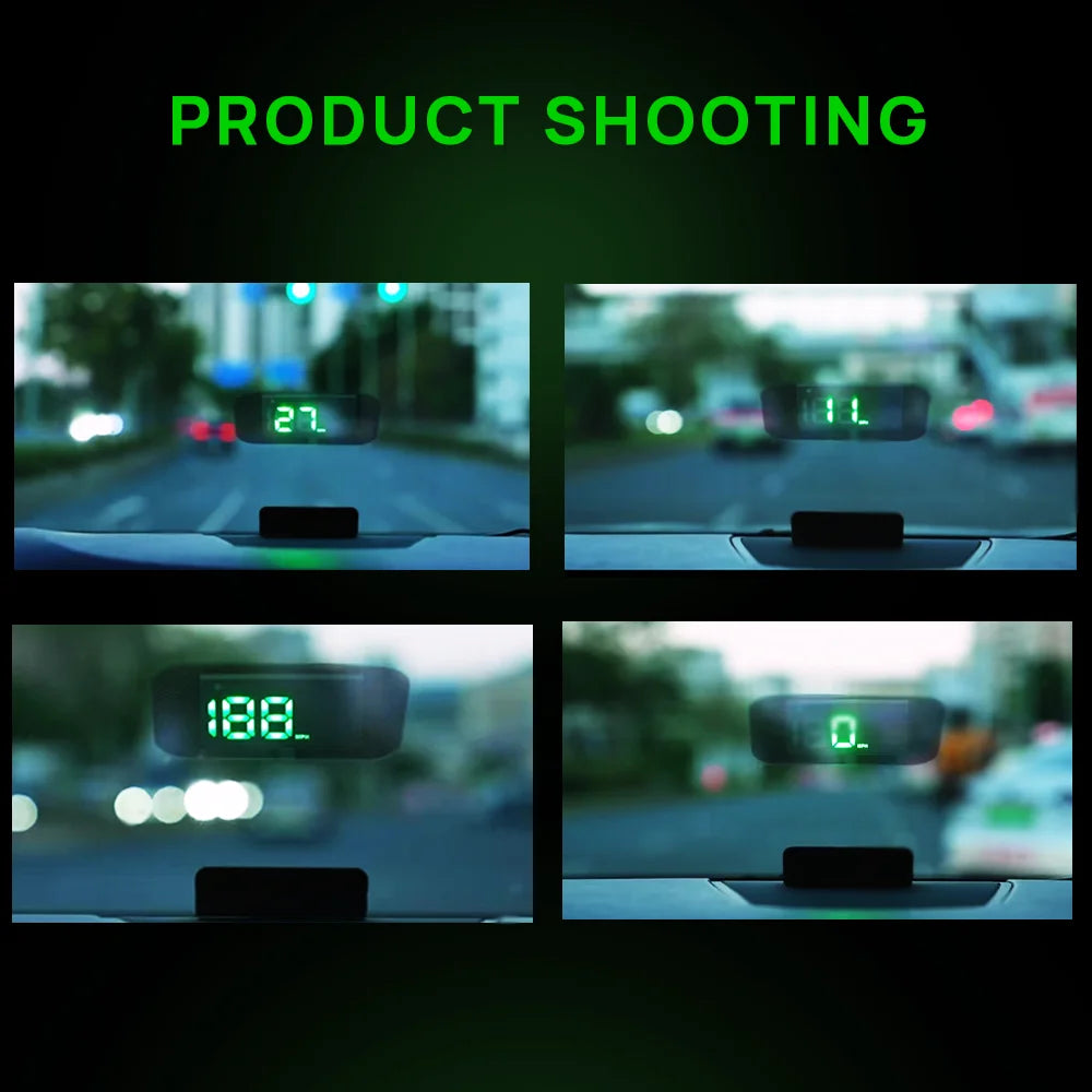 KWHUD K1 HUD Head-up Display Car GPS Digital Speedometer Universal Speed Windshield Projector Plug&Play Auto Electronic Devices