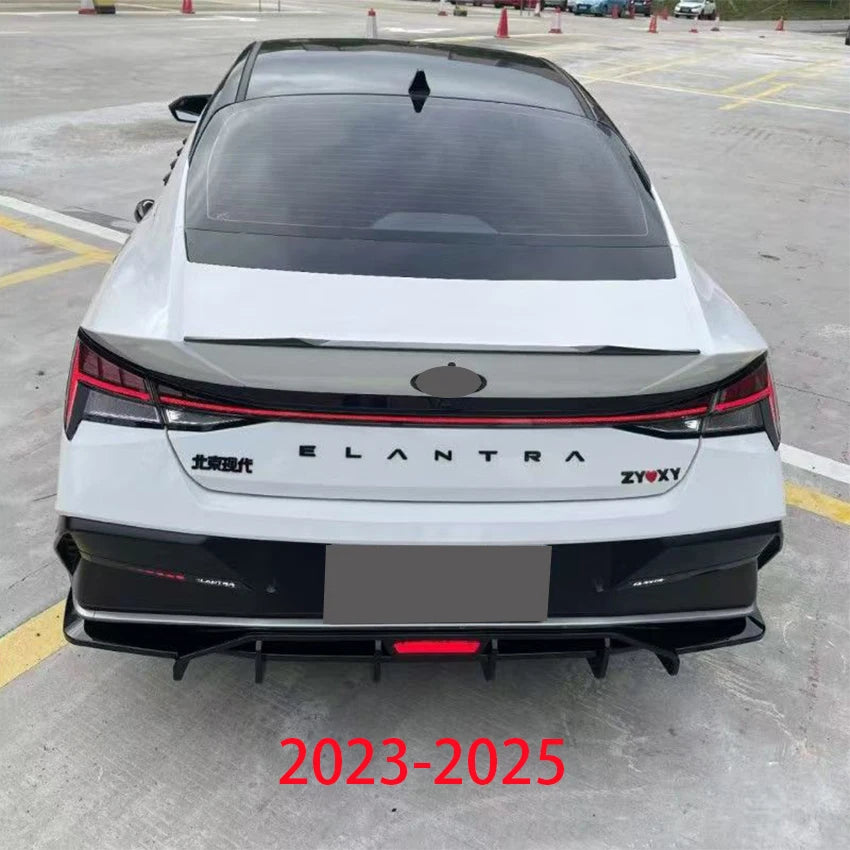 For Hyundai Elantra 2021 2023 2025 Rear Bumper Diffuser Splitter Chin Spoiler Exhaust Pipe Bodykit Car Tuning Accessories