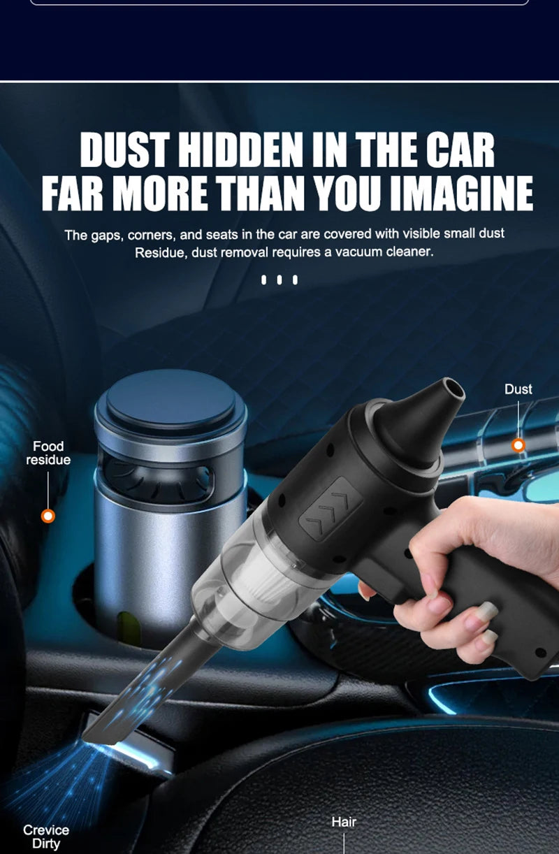 Xiaomi  2900000PA Car Wireless Vacuum Cleaner 120W Powerful Portable Handheld For Home & Auto Lightweight Cordless Rechargeable