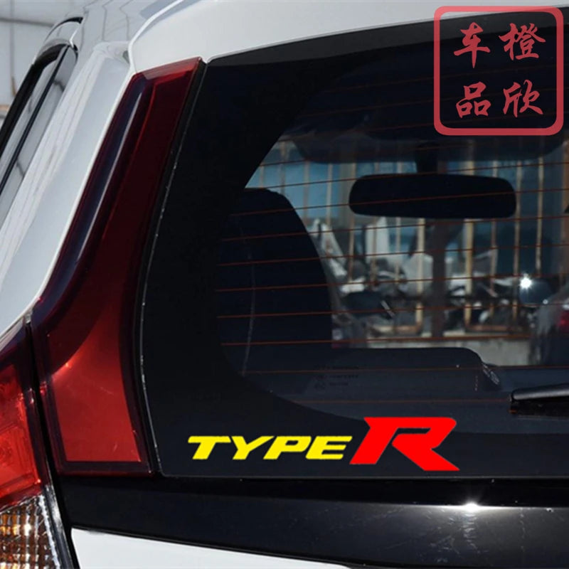 Car Stickers TypeR Sports Reflective Decoration For Honda Fit Civic Accord Windshield Window Trunk Bumper AutoTuning Styling