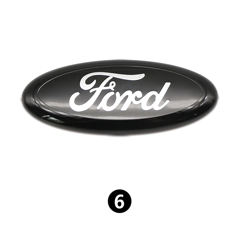 Car Front Grille Emblem Rear trunk Logo Badge Sticker Accessories for Ford Focus mk2 mk3 Fiesta mk7 Ranger Mondeo mk4 S-MAX Kuga