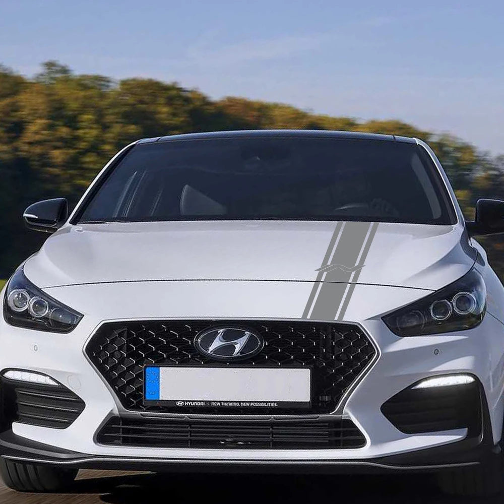 Car Hood Bonnet Sticker For Hyundai I30N i30 N-Line GDI MK3 Racing Sport Stripe Style Vinyl Decor Decals Auto Tuning Accessories