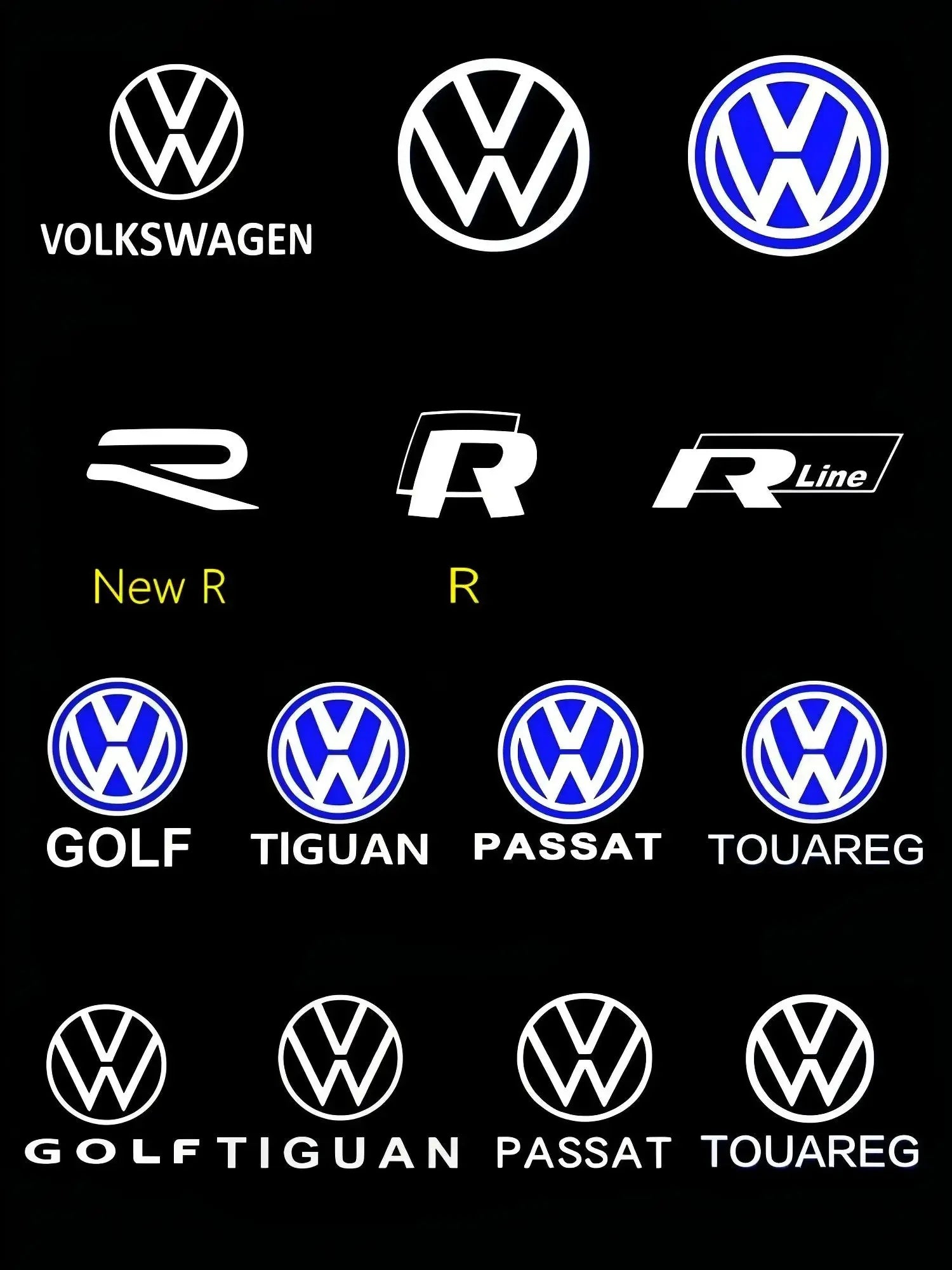 LED Car Door Light Projector Lamp For Volkswagen VW R Line GTI Touareg 7P Golf 5 6 7 Jetta MK5 MK7 Passat B6 B7 B8 B9 CC Tiguan