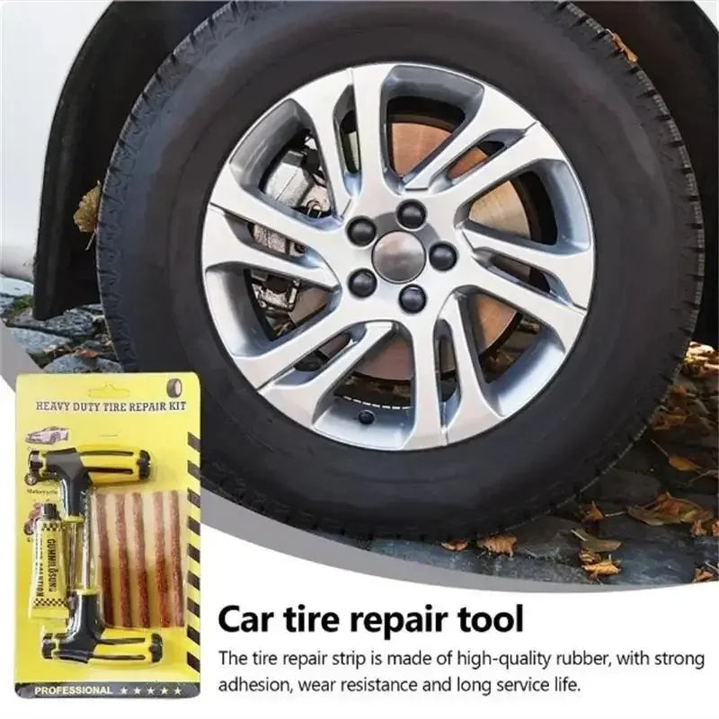 Car Tire Repair Kit Practical Tools Durable Tire Strips Super Glue Included Auto Emergency Repair Kit Optional with/without glue
