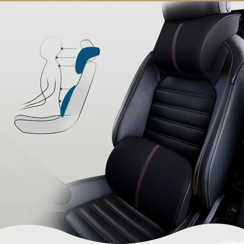 1pc Car Headrest Memory Cotton Car Pillow Neck Pillow Car Waist Pillow Car Pillow Waist Pad Car Supplies