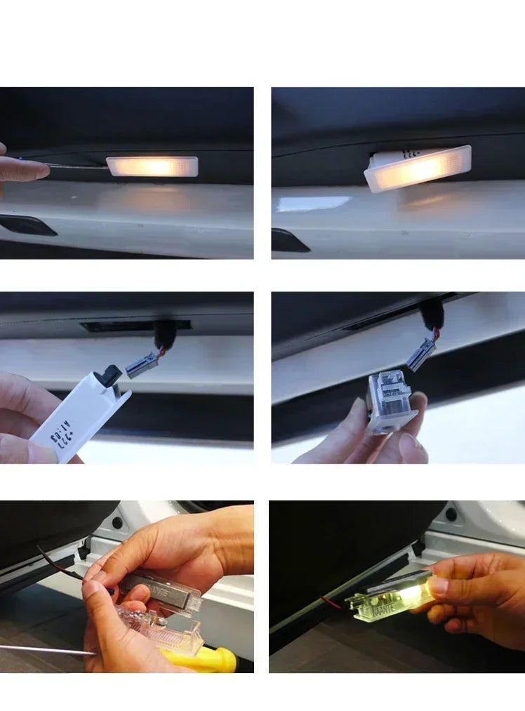 2PCS Led Car Door Light Luces Projector Emblem Lamp For Jaguar XE F-TYPE X358 X351 XK X150 XKR X152 XJ X350