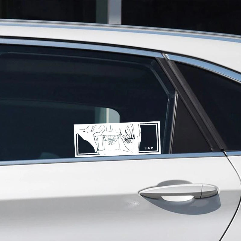 Car interior stickers, Japanese anime girl stickers, weather proof holographic stickers, automatic decoration