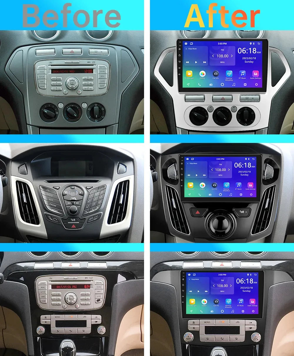 7/9/10inch 2 Din Car Audio Android 13 4/8Core Android auto Carplay 64G Automotive Multimedia Player BT Car intelligent Systems