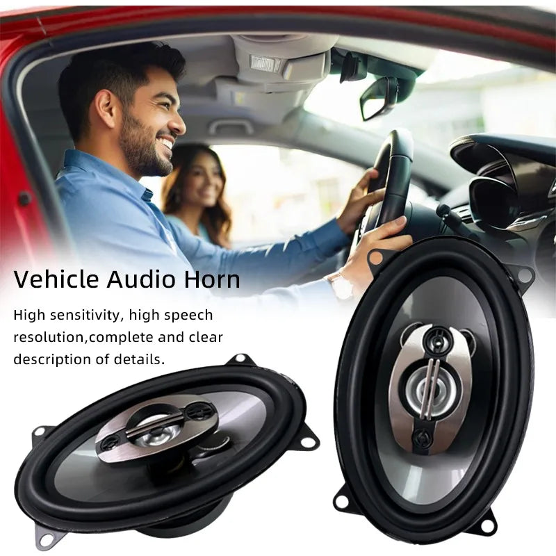 Q-PERTORS 2PCS 6X9inch 5-Way Coaxial Car Stereo Speakers Full Frequency 2X750W Power for Audio System Retrofit