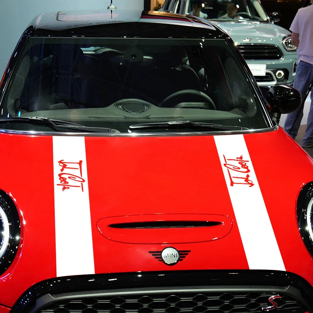 Car Hood Bonnet Sticker Vinyl Decor Decal Auto Tuning Accessories for MINI John Cooper S R55 R56 R60 F55 F56 F60 F54 R61 R53 R57
