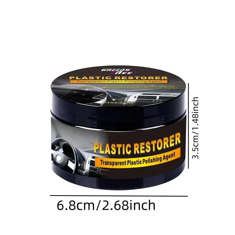 GREEDY TREE Automotive Plastic Restorer repairs car trim bumpers and panels Renewal wax for interior and exterior plastic parts