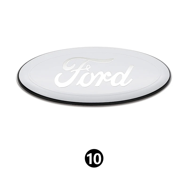 Car Front Grille Emblem Rear trunk Logo Badge Sticker Accessories for Ford Focus mk2 mk3 Fiesta mk7 Ranger Mondeo mk4 S-MAX Kuga