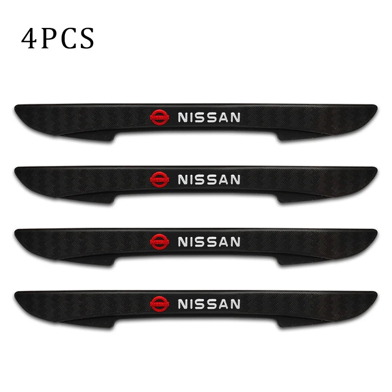For Nissan X-trail Qashqai Note Juke Sentra Patrol 4pcs Rubber Car Anti-collosion Strip Auto Door Edge Bumper Protector Stickers