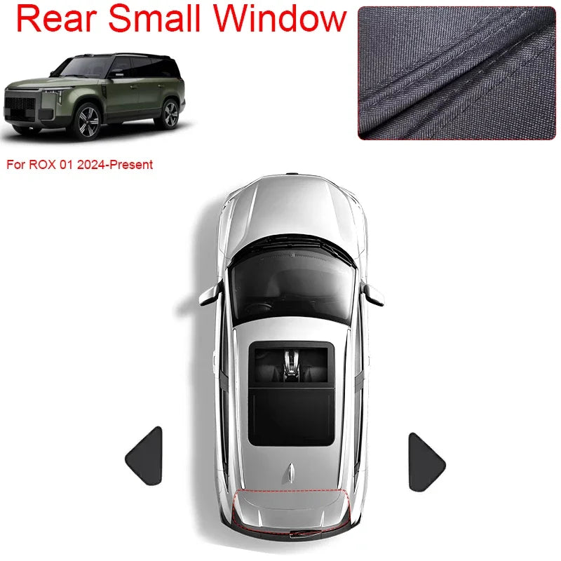 Car Black Window Privacy Sunshade Anti-UV Heat Insulation For ROX 01 JISHI 2021-Present Auto Protect Cover Interior Accessory