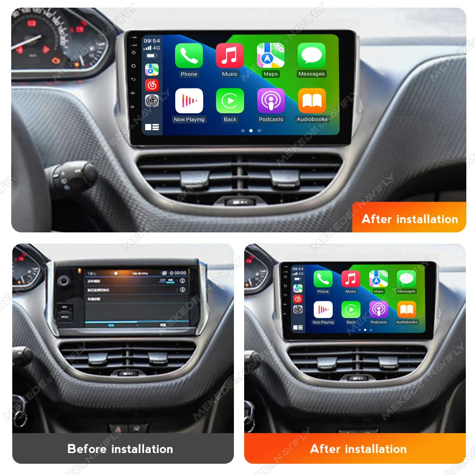 Android 14 Car Radio 2GB+32GB Wireless Carplay AUTO For Peugeot 208 2008 2013 2014 - 2020 Navigation GPS Multimedia Video Player