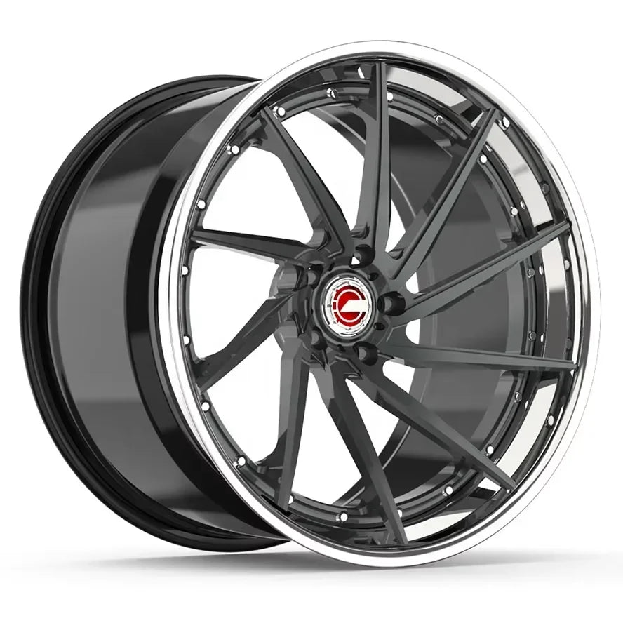 GVICHN OEM Custom Forged Wheel Hub 5x112 19 Inch 22 inch Aluminum Alloy Multi Spoke 3 Piece Car Wheel Rims