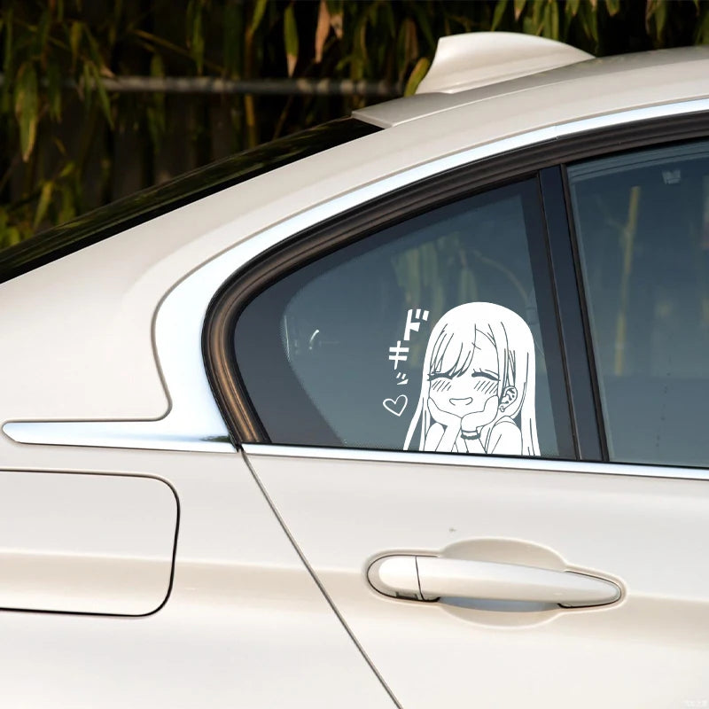 personalityCar interior stickers Cute anime car stickers Car window bumpers Die-cut vinyl stickers Audi BMW car decorative acces