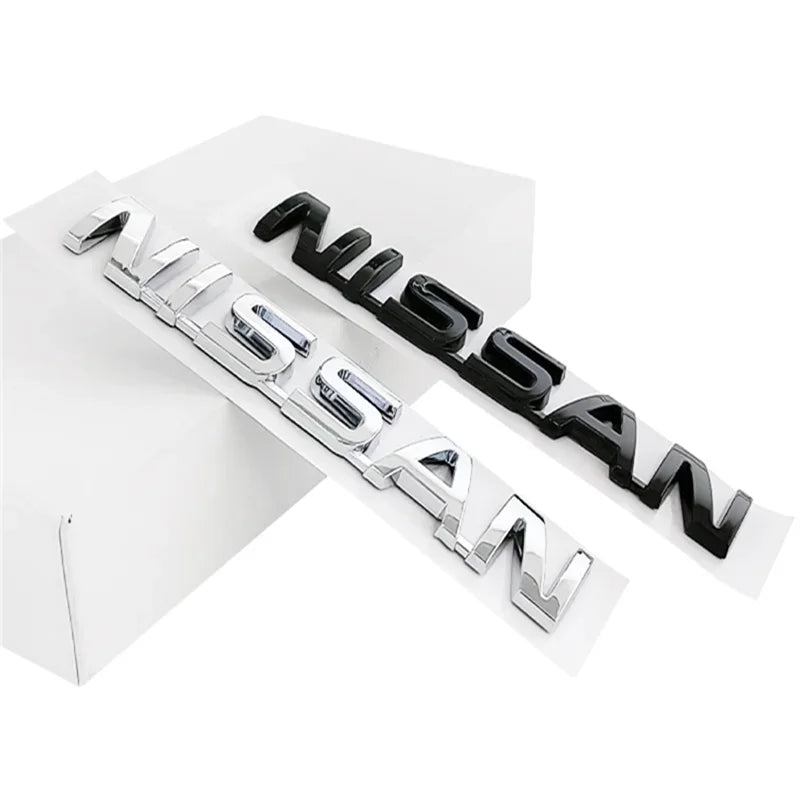 ABS Car Rear Trunk Bumper Tail Emblem Letter Sticker for Nissan Qashqai J11 J10 Leaf Juke Patrol Micra X Trail Tiida Nismo Note