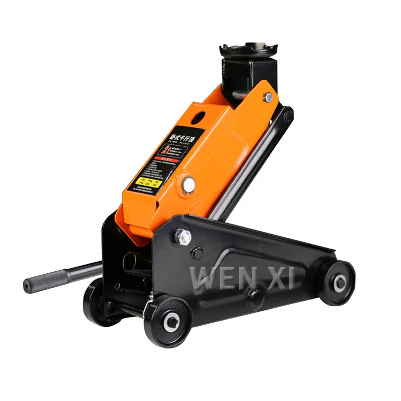 2Ton Hydraulic Trolley Steel Jack Flat Lifting Height 145-400mm 360° Wheels Car Lifter Axle Stand for Workshop Home Lifting Tool