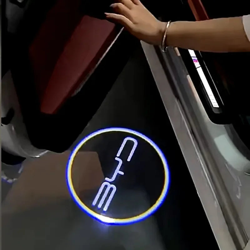 2PC Wireless Led Car Door Welcome Laser Projector Logo Shadow Night Light Car Styling Courtesy Lamp Car Accessories Kits For BYD