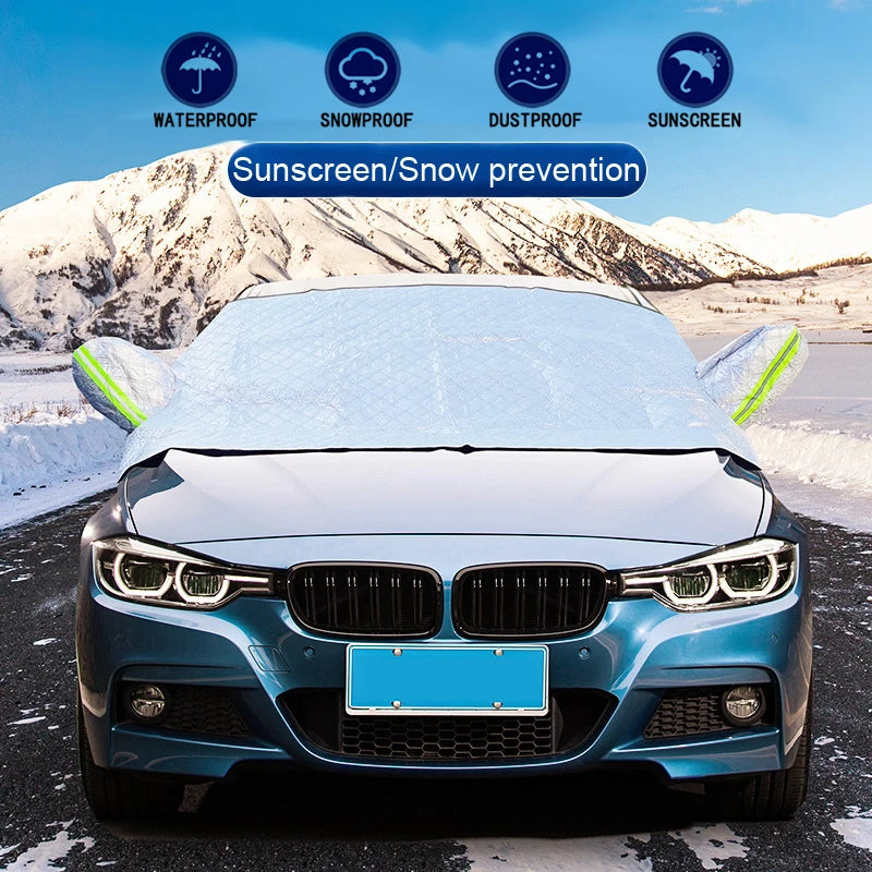 Car Windshield Mirror Reflective Bar Cover Sun Shade Protector Winter Snow Ice Rain Dust Frost Guard Aluminium Film Universal