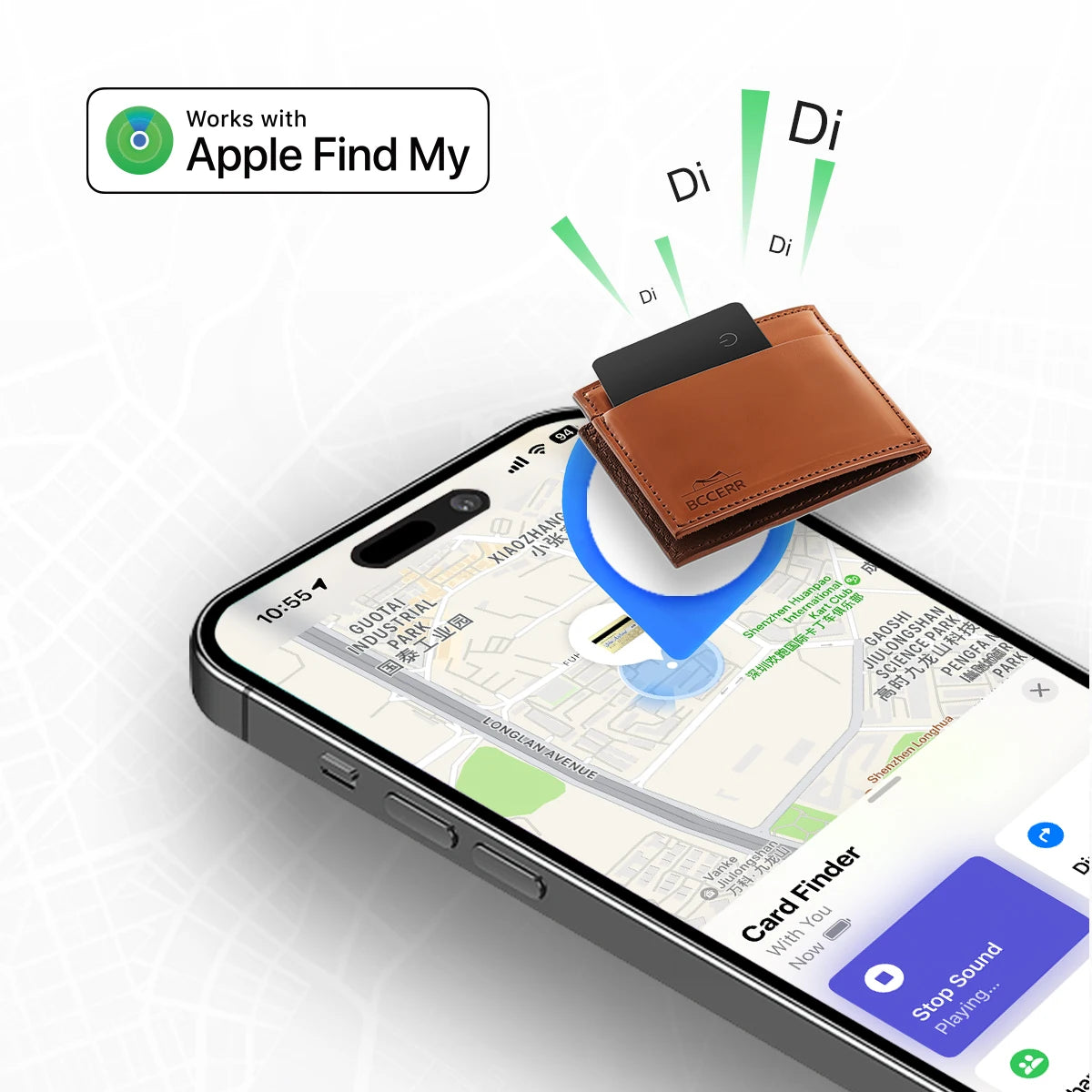 2025 New GPS Tracker Smart Card Bluetooth Wallet Anti-Lost GPS Device Car Tracking For IOS IPhone Find My Smart Finder Locator