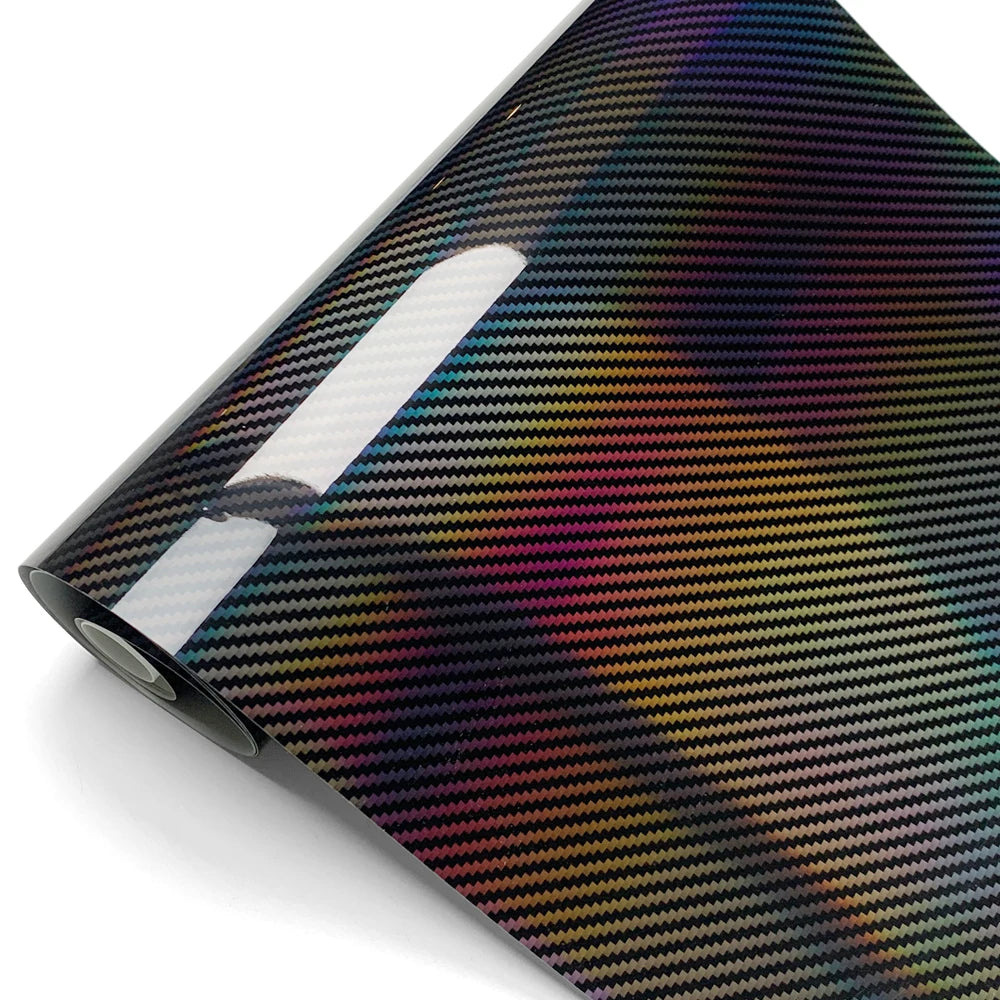 9D Carbon Fiber Car Sticker Self Adhesive Glossy Black Vinyl Wrap Film Anti-Scratch Auto Decoration Sticker for Cars Accessories