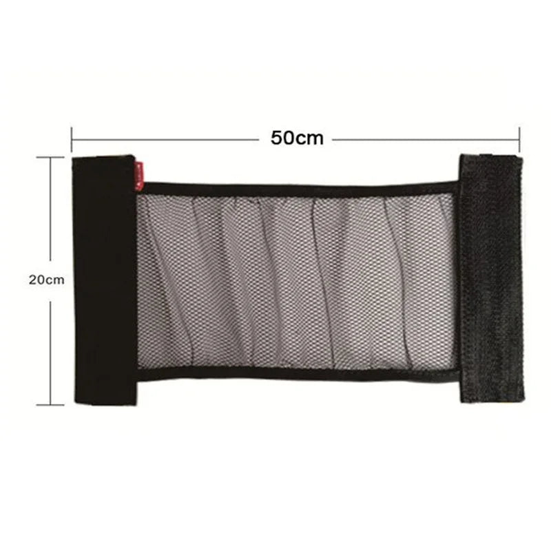 Car Back Rear Trunk Elastic Mesh Fixed Straps Car Interior Organizer Extinguisher Storage Net Seat Back Fixing Bag Car Accessory