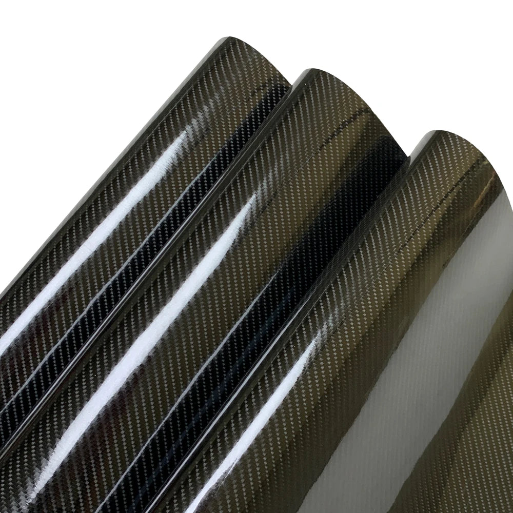 9D Carbon Fiber Car Sticker Self Adhesive Glossy Black Vinyl Wrap Film Anti-Scratch Auto Decoration Sticker for Cars Accessories