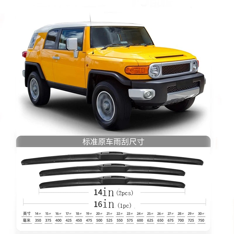 Wiper 3Pcs Front Wiper Blades Set   Windshield Windscreen Window Rain Brushes For Toyota FJ Cruiser 2006 - 2023 14"16"14"