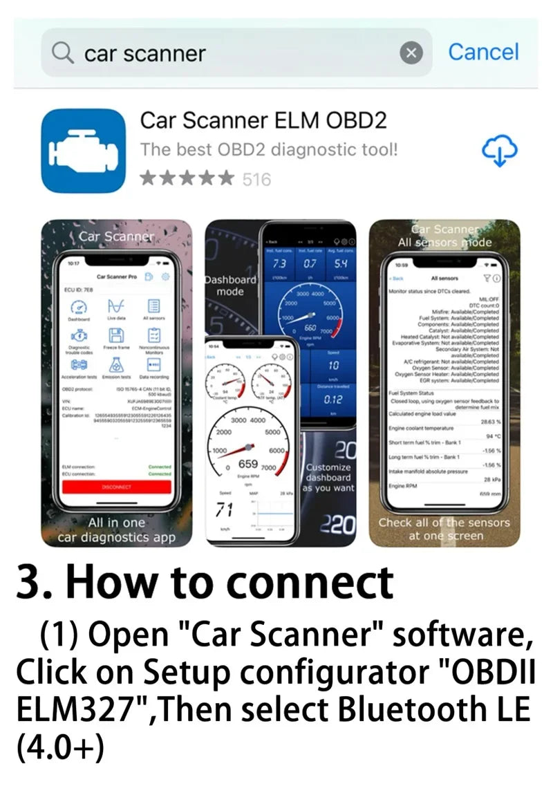 Automotive Fault Detector ELM327 V2.1 OBD2 Scanner Bluetooth Car Diagnostic Tool For Android /IOS Code Reader
