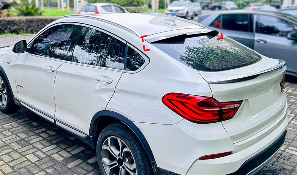 For BMW X4 F26 2014 2015 2016 2017 2018 Bodykit Car Rear Trunk Lid Rear Window Black Carbon Spoiler Wings Tuning Accessorie Part