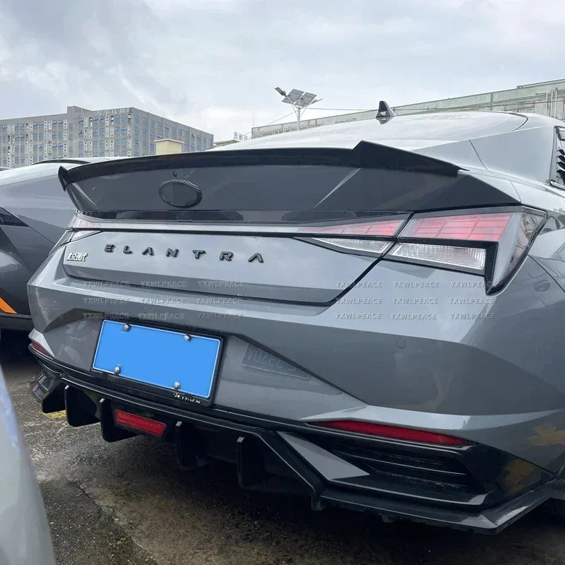 For Hyundai Elantra Avante Cn7 2020 2021 2022 Spoiler High Quality ABS Plastic Rear Trunk Lip Spoiler Body Kit Accessories