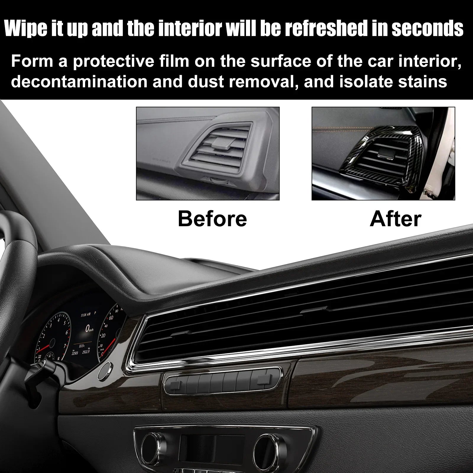 30ml Interior Plastic Parts Retreading Agent Crystal Coating Wax Renewed Plastic Restore Long-lasting Liquid Car Maintenance