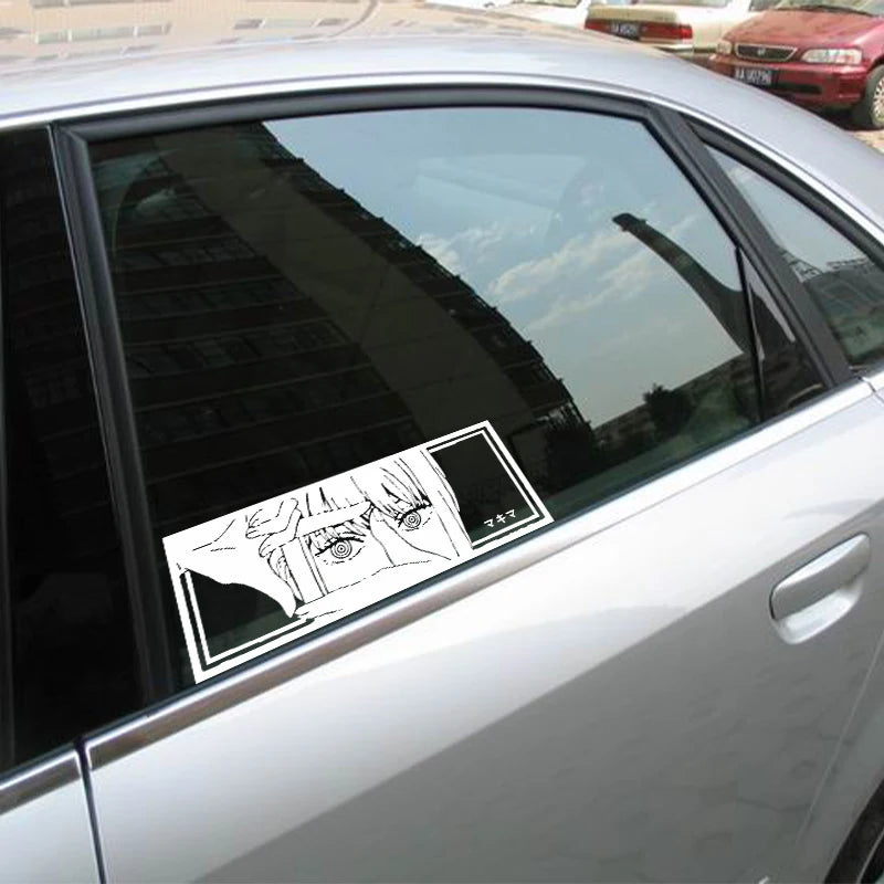 Car interior stickers, Japanese anime girl stickers, weather proof holographic stickers, automatic decoration