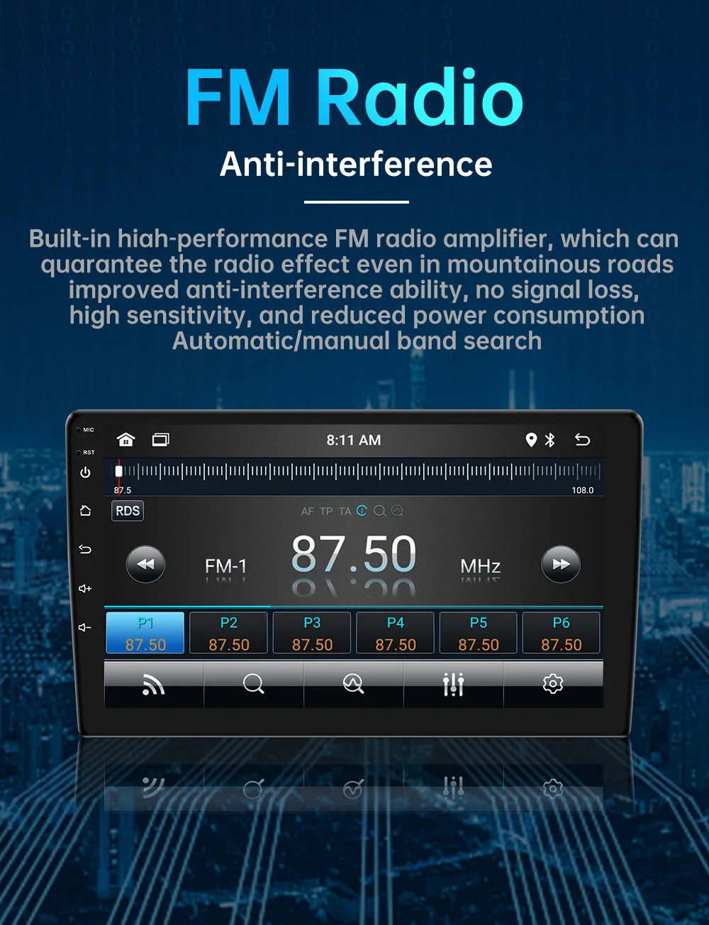 Universal 7/9/10 inch Android 13 Car Radio 64G Autoradio android 2 Din car radio GPS BT Central Multimedia Smart car systems