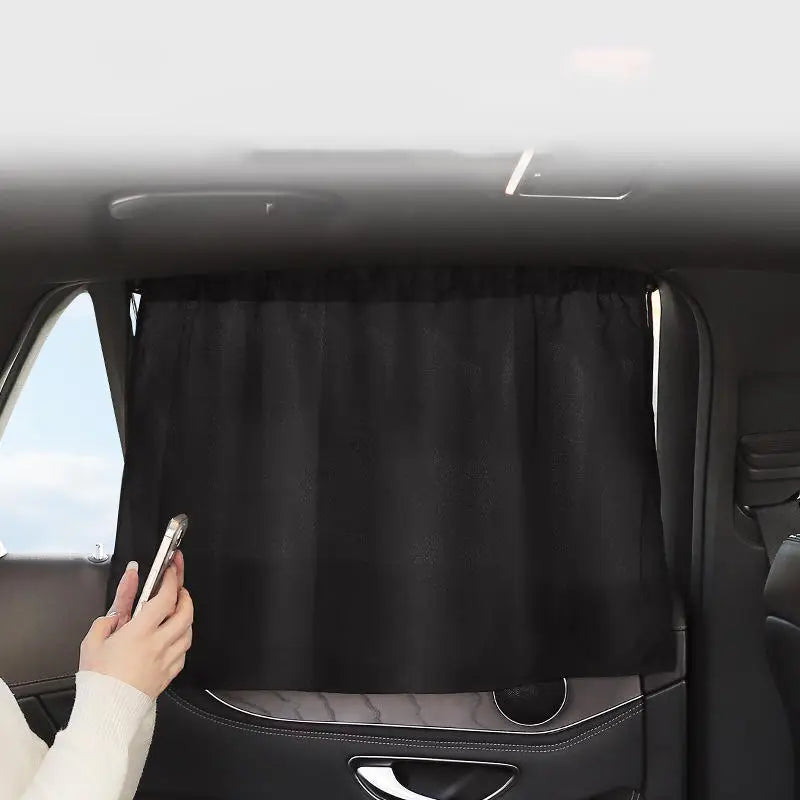 Black Suction Cup Curtain UV Protection Universal Side Window Car Window Sunshade Cover for Kid Baby Children Sunshade Summer