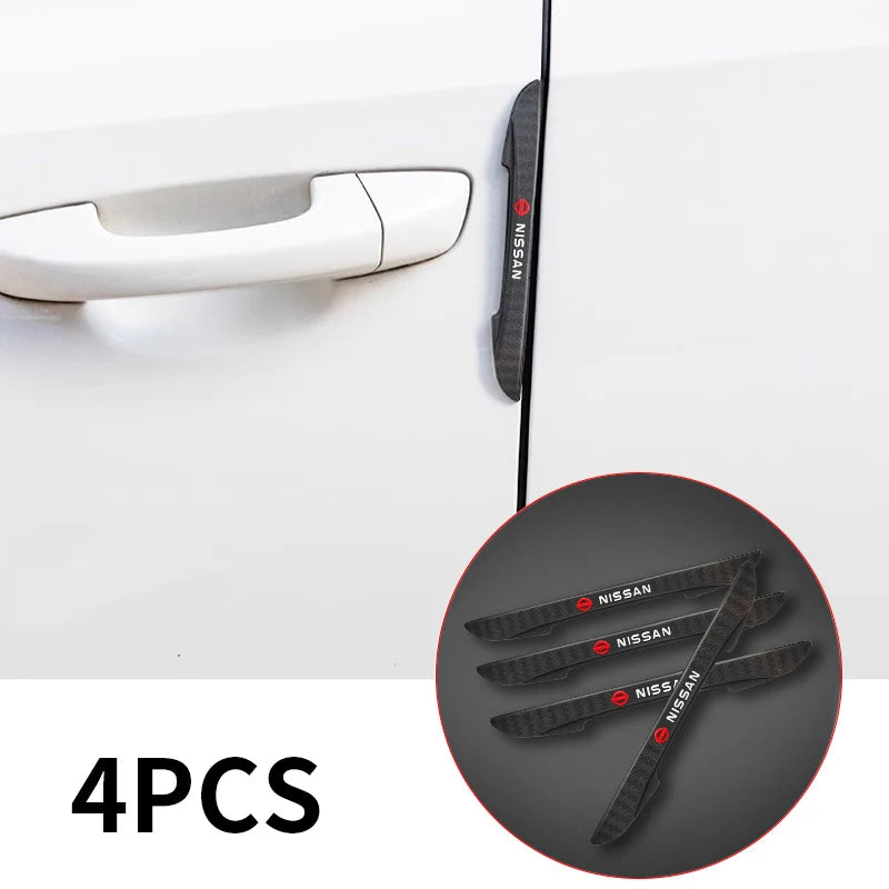 For Nissan X-trail Qashqai Note Juke Sentra Patrol 4pcs Rubber Car Anti-collosion Strip Auto Door Edge Bumper Protector Stickers