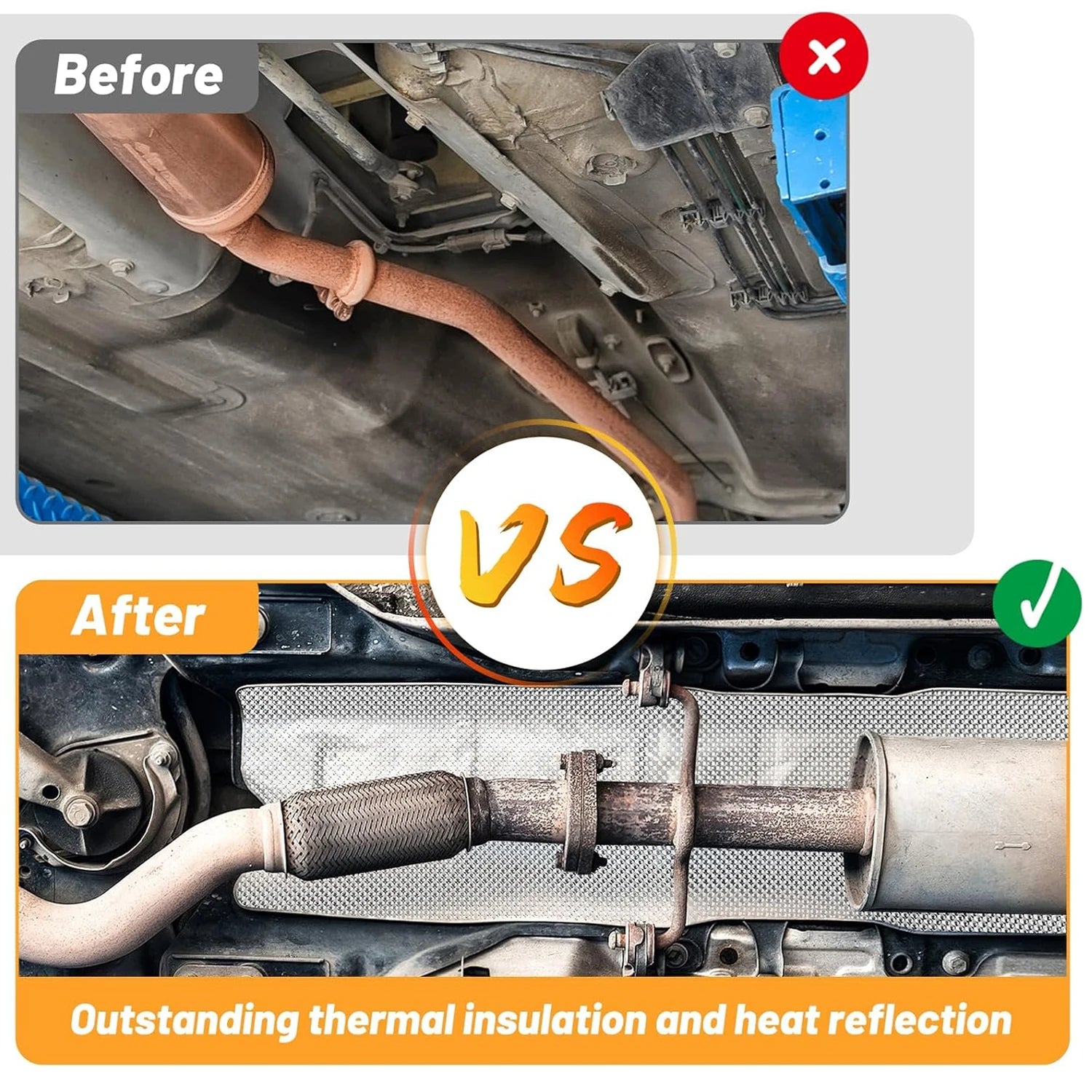 Silver Embossed Aluminum Heat Shield Exhausts Electrical Turbo Heat Insulation Auto Temperature Isolated Sticker Exhaust Systems