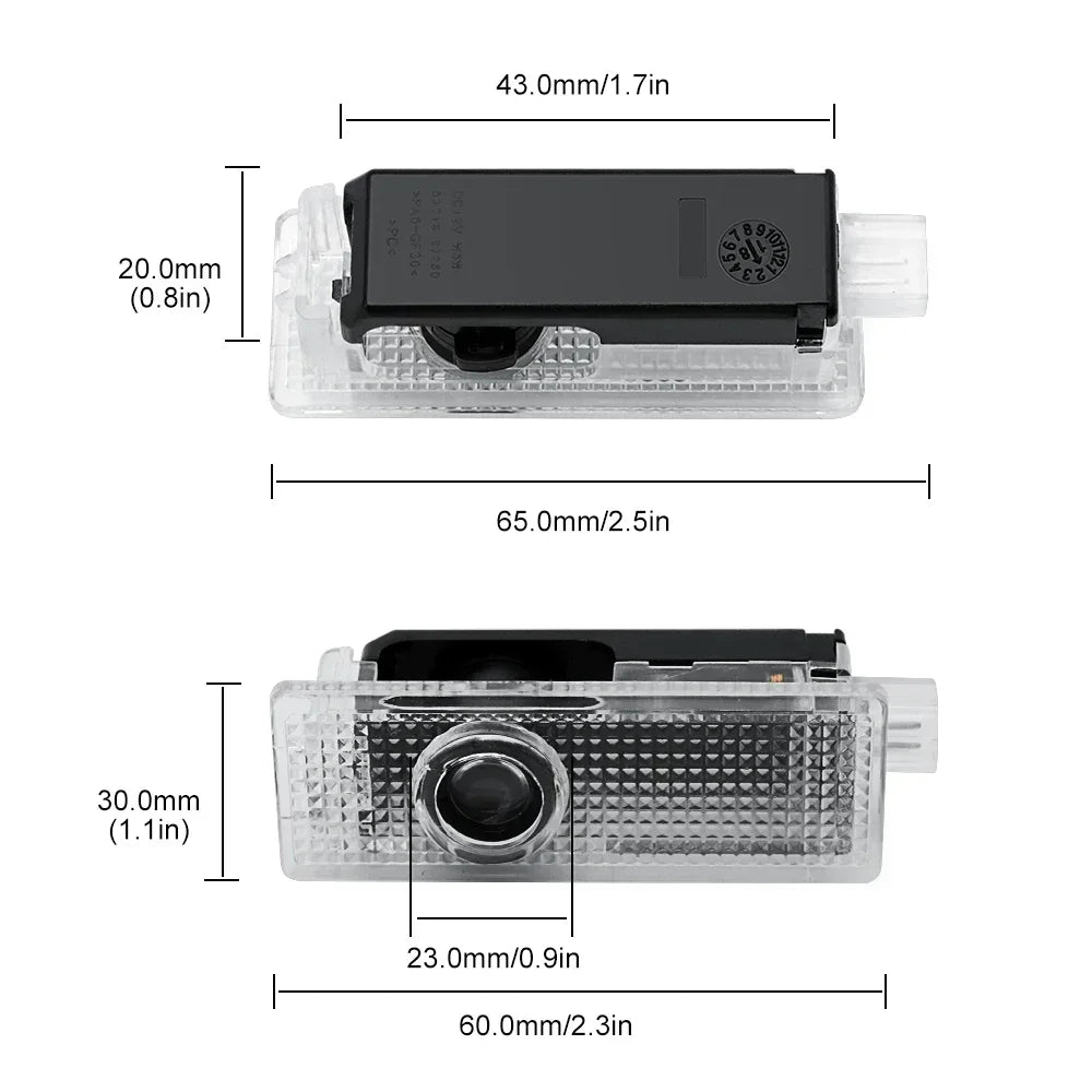 2PCS Led Car Door Light Luces Projector Emblem Lamp For Jaguar XE F-TYPE X358 X351 XK X150 XKR X152 XJ X350