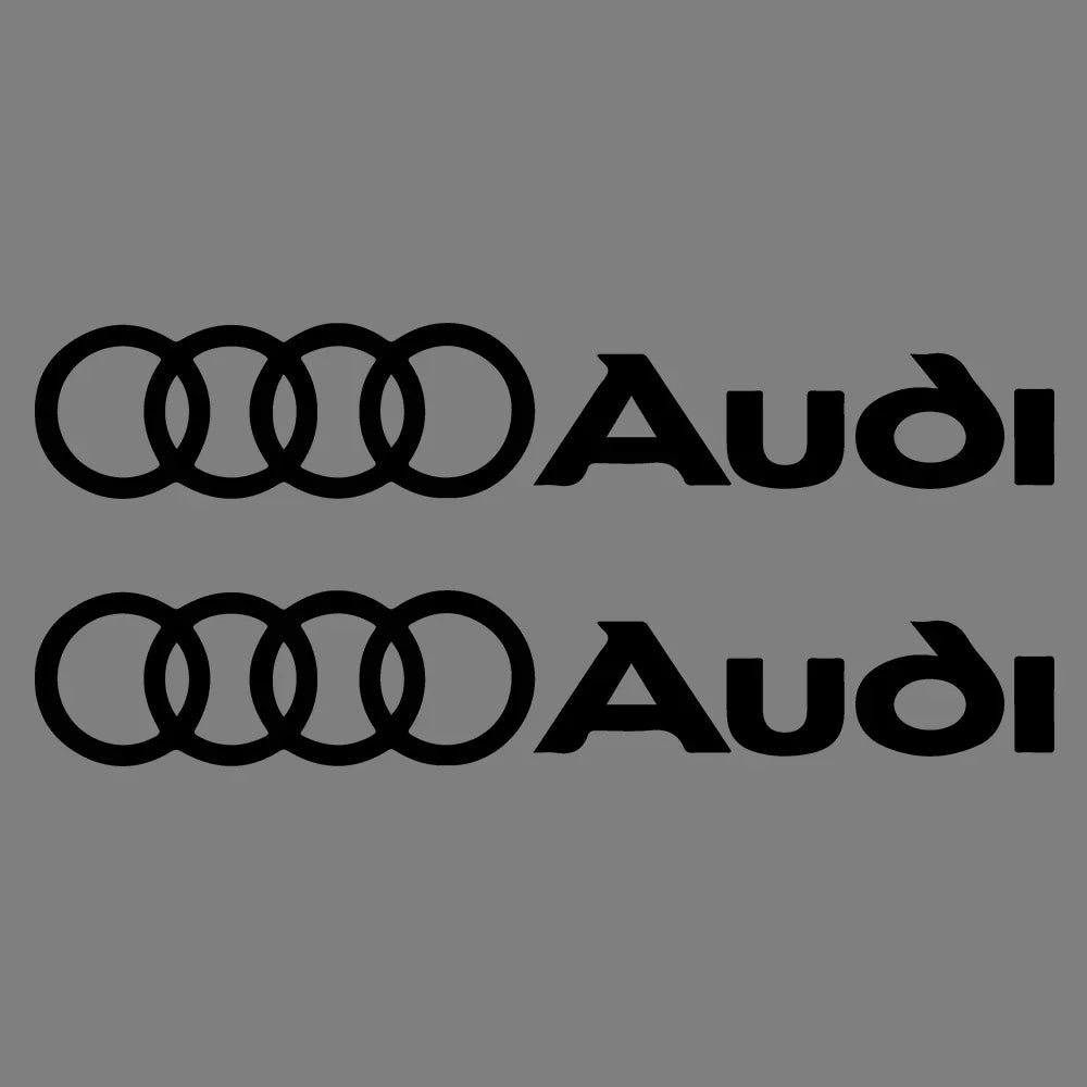 For Audi  Car Styling PVC Logo Side Body Fender Windshield Trunk Bumper Sticker RS S Line A3 A4 A5 A6 A7 Quattro Q2 Q3 Q5 Q7