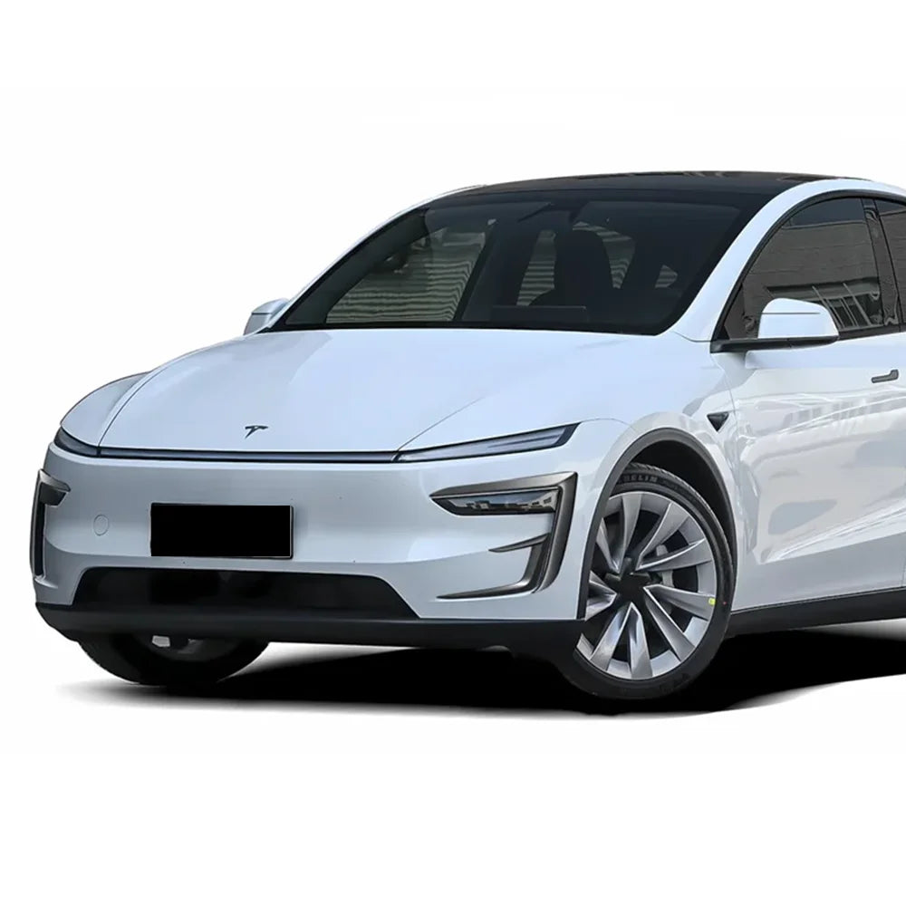 For 2025+ Tesla Model Y Juniper Front Bumper Lip Front Guard Trim Spoiler ABS Black Carbon Body kit Front Lip Accessori auto